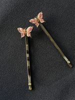 Haarschmuck, Haarspangen mit Schmetterling Ornament (neu)