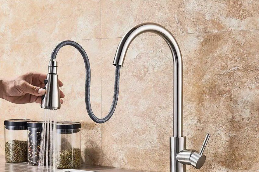 Rubinetteria: Küchenarmatur mit Pull Down Sprüher Brause – Nuovo e nell'imballaggio originale da Châtelaine venduto da topshop.switzerland 7