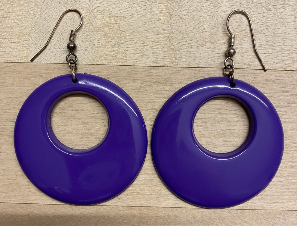 2 Stück Retro Radio-Ohrringe, Acryl Neon Ohrringe  Produktbild-Vorschau 2