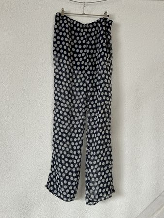 Chic: vintage Polka Dot Chiffon Palazzo Pants!