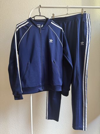 Veste et jogging bleu marine Adidas, t.38/M