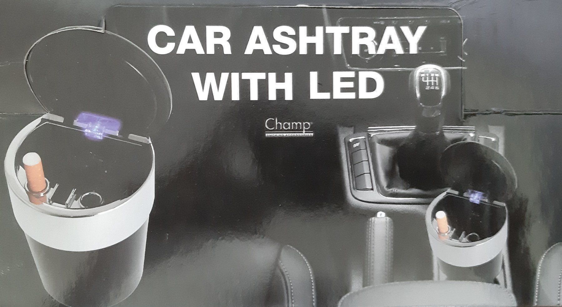 Aschenbecher: AUTO-LED-ASCHENBECHER Silber +1 GRATIS Luftfrischer – Neu und originalverpackt aus Seuzach von VT-Collections2 7