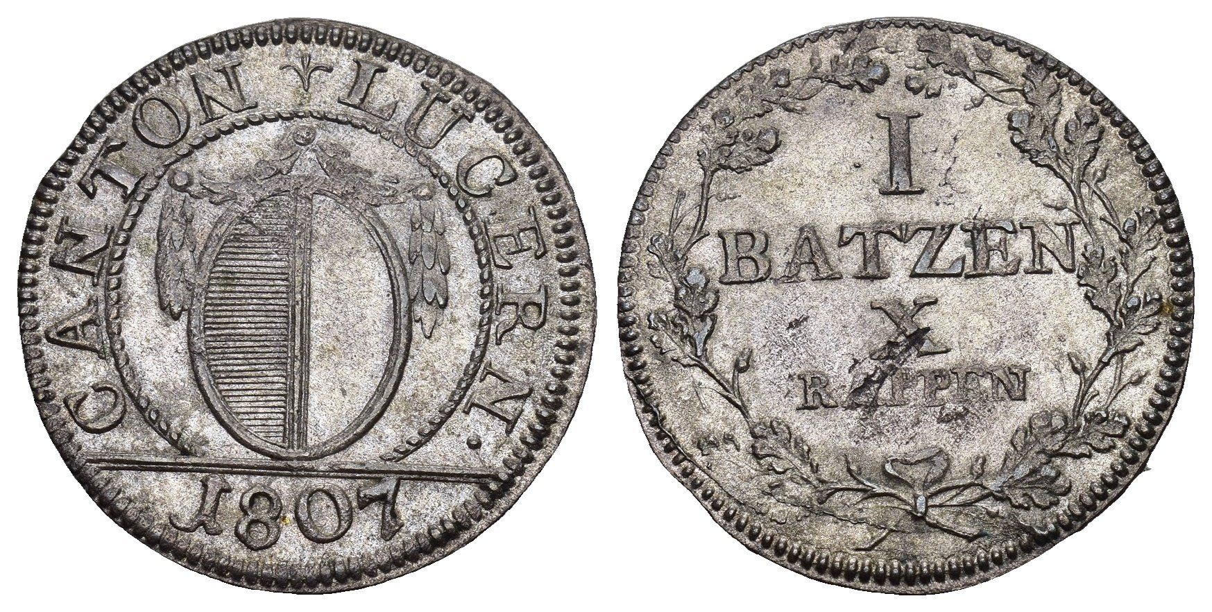 Tutti le monete: Luzern 1807 – Usato da Bern venduto da numismatictops