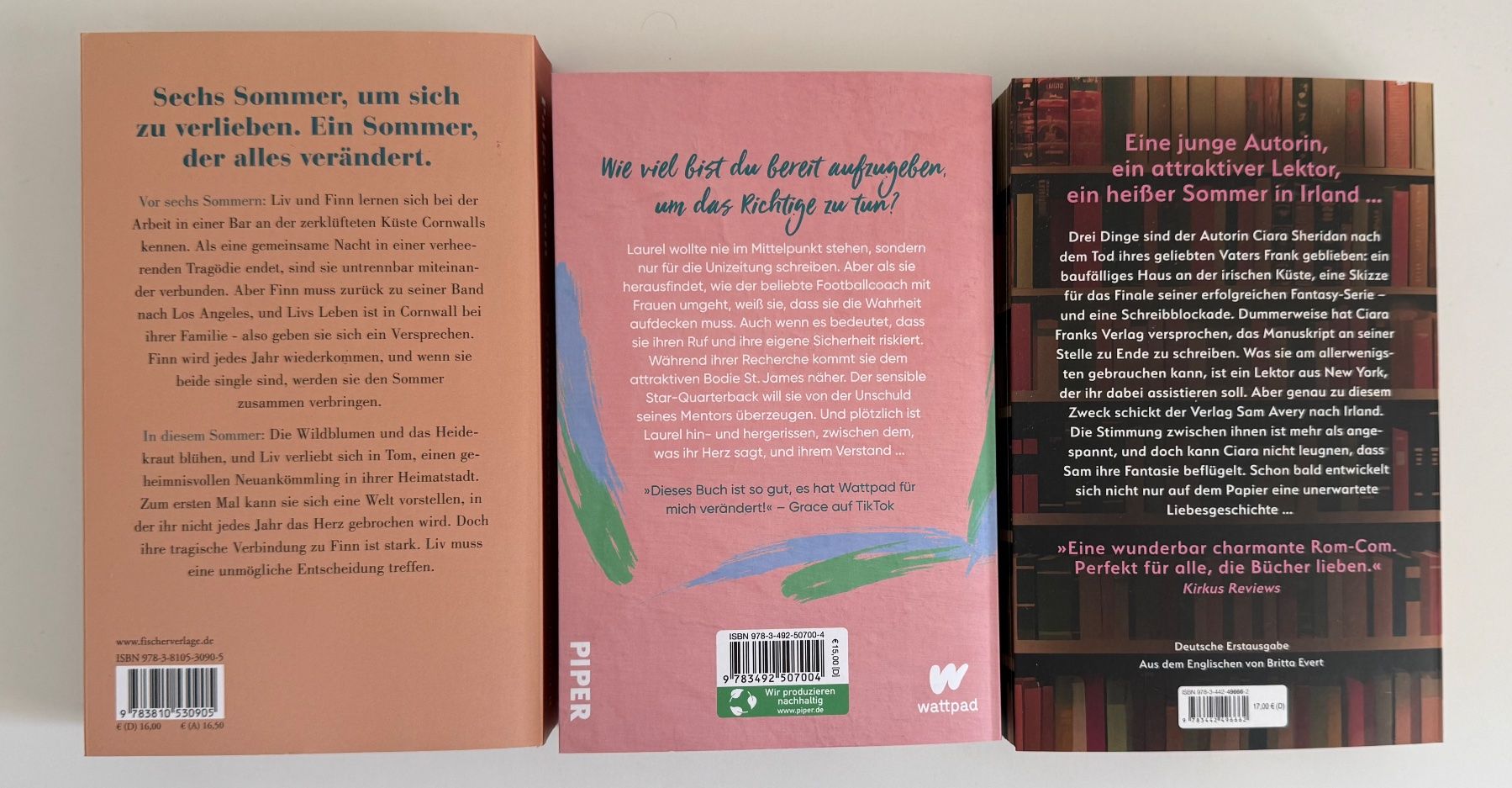Libri: 3 Romane /Liebesgeschichten /Bücherset – Usato da Eichberg venduto da Lolapop18 2