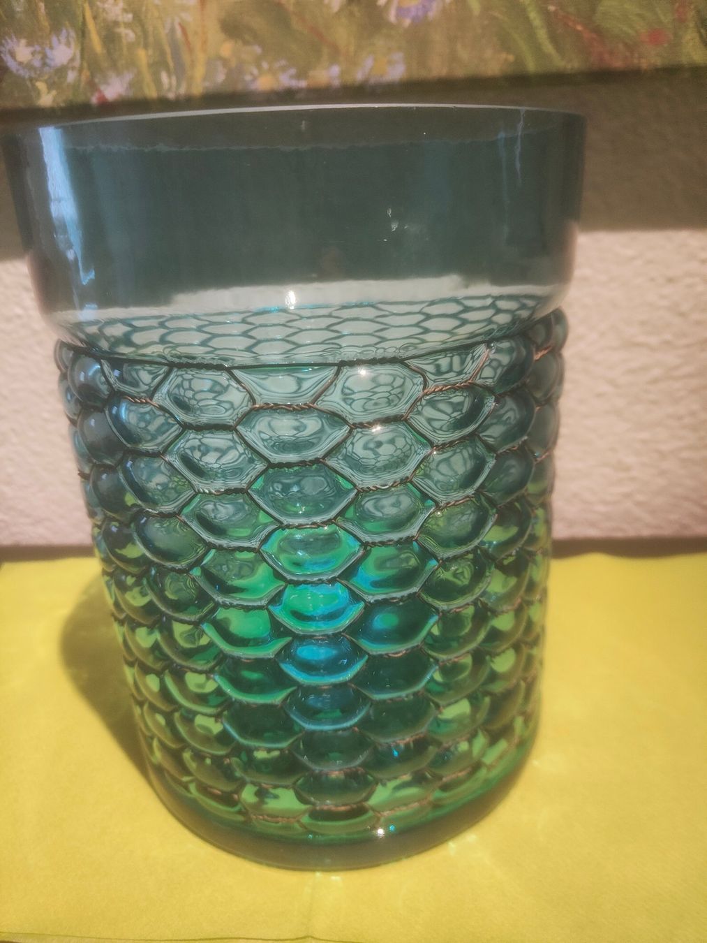 Vasi & Recipienti: BOLTZE Glas Vase Blau mit Zaundraht muster – Nuovo (secondo la descrizione) da Reichenburg venduto da eichblatt 1