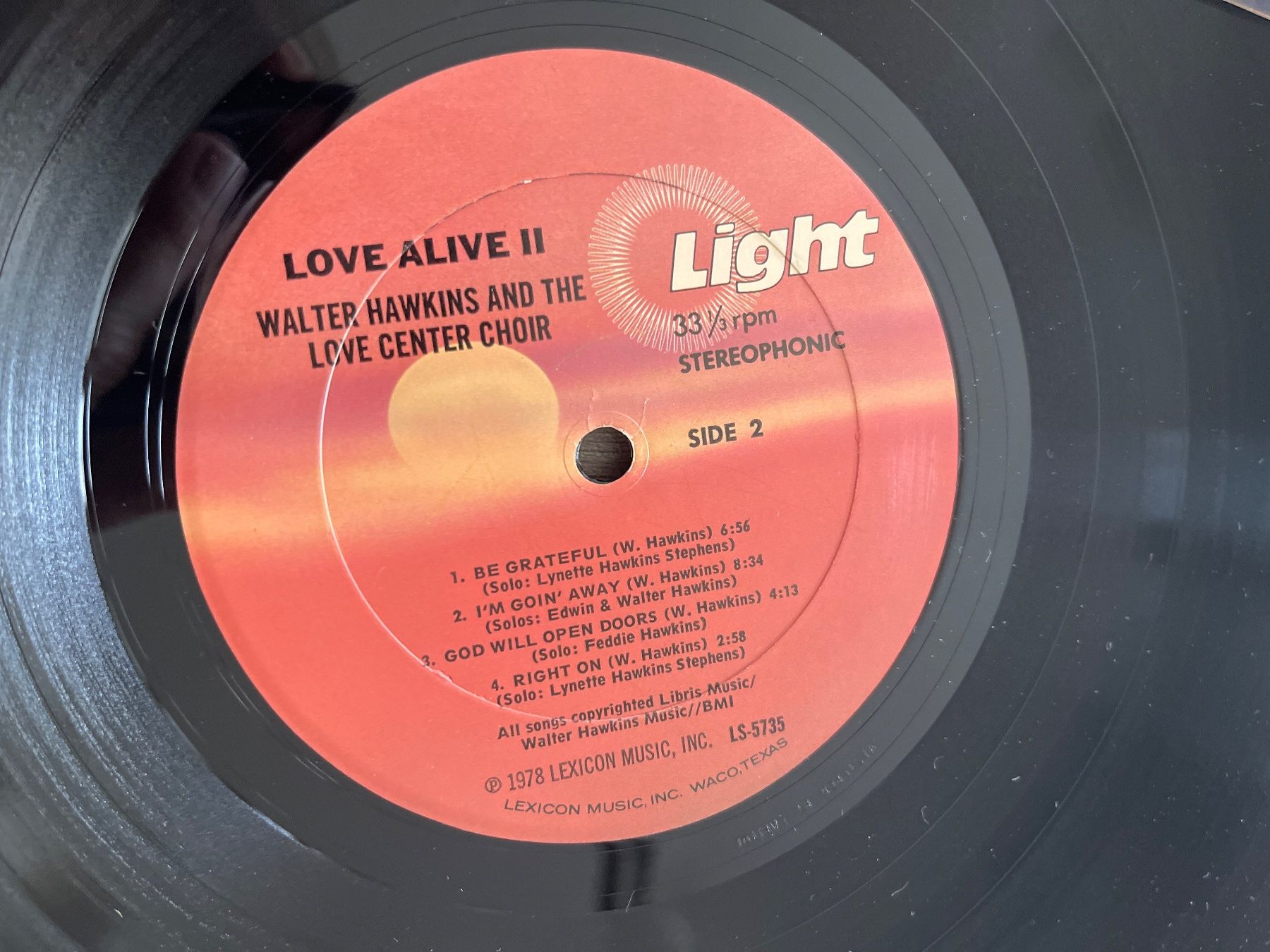 Dischi in vinile: A345/Walter Hawkins - Love Alive II – Usato da Frutigen venduto da Philippe_jsp 2