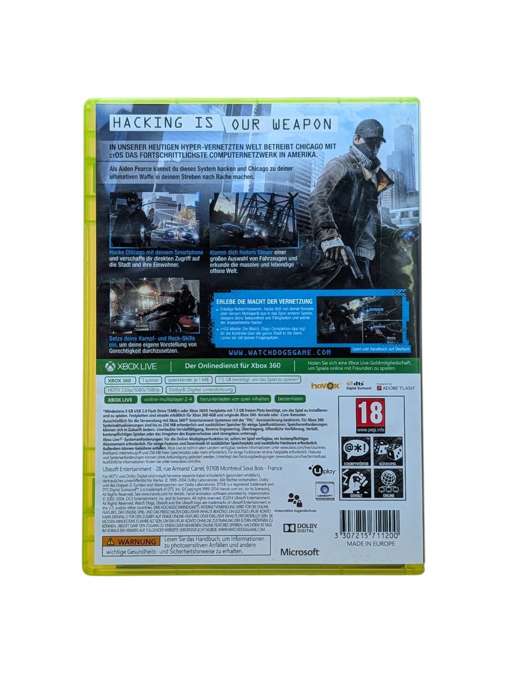 Microsoft Giochi: Watch Dogs Xbox 360 – Usato da Domat/Ems venduto da IsseldorsShop 1