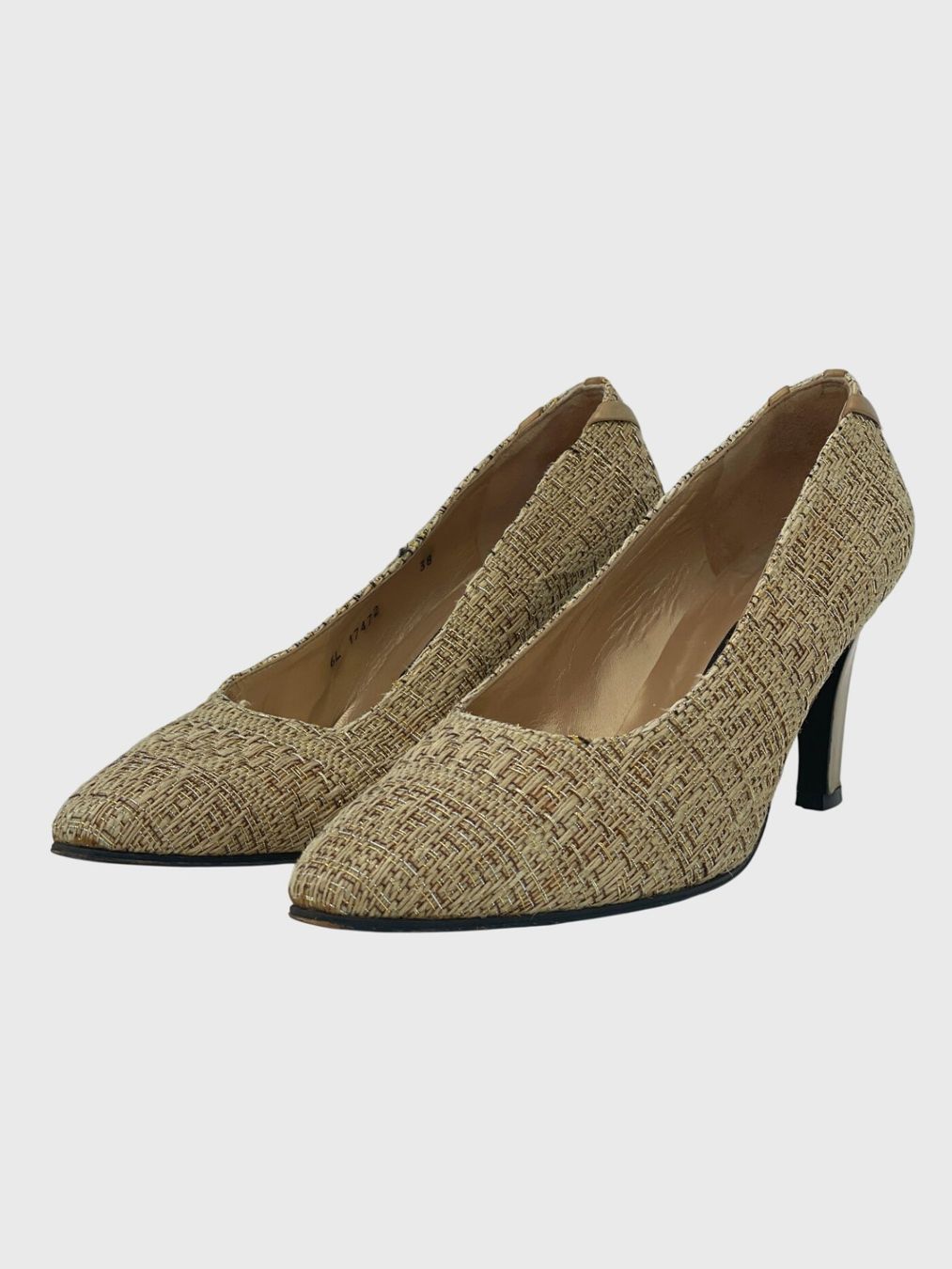 Stuart Weitzman Scarpe da donna: Stuart Weitzman Woven Lame Pump EU 38 Metallic – Usato da Zürich venduto da shoe_shop 2