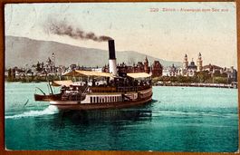 Zürich - Dampfschiff - Alpenquai 1908