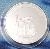 1 Unze Schöne Schweiz Zürich Silber Polierte Platte