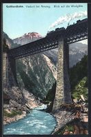 Amsteg, Gotthardbahn Viaduct, Blick auf 