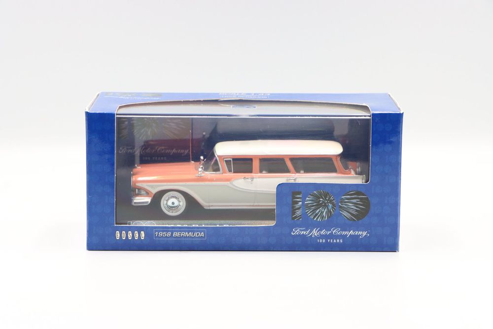 EDSEL BERMUDA 1958 Saumon, Blanc et gris MINICHAMPS 1:43 de referen