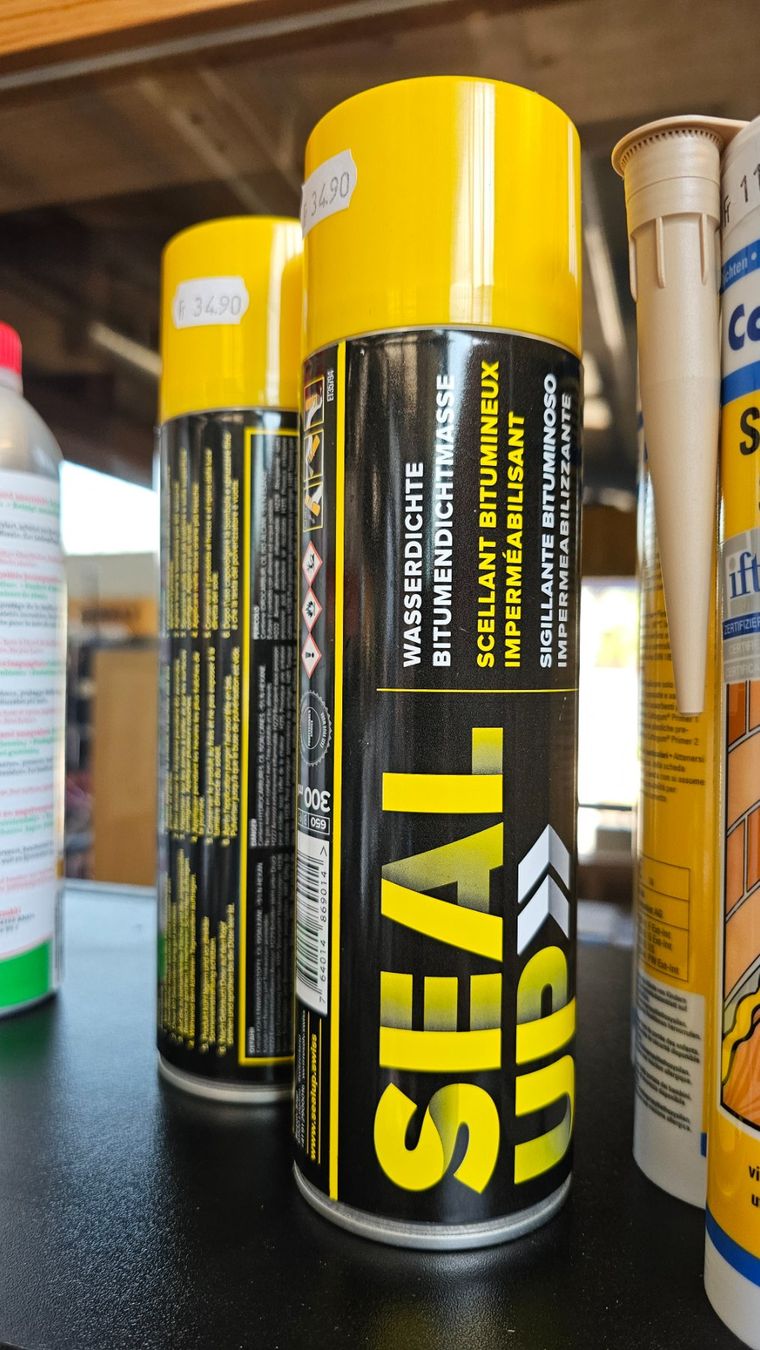Sanitär: SEAL UP! Bitumen Spray wasserdicht – Neu und originalverpackt aus Koppigen von Bracher_Mail-House