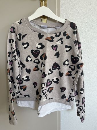Pullover Polarn O. Pyret Hearts 134/140 used