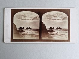 Stereofotografie Vintage Fotografie um 1900 MEER - SEASCAPE
