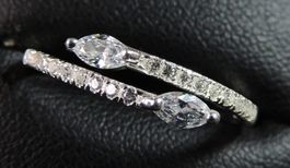 Silber 925 Fingerring mit Zirkonias