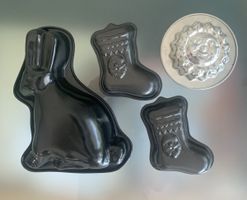 Backformen Osterhase Nikolausstiefel Sonnensymbol Metall 4tl