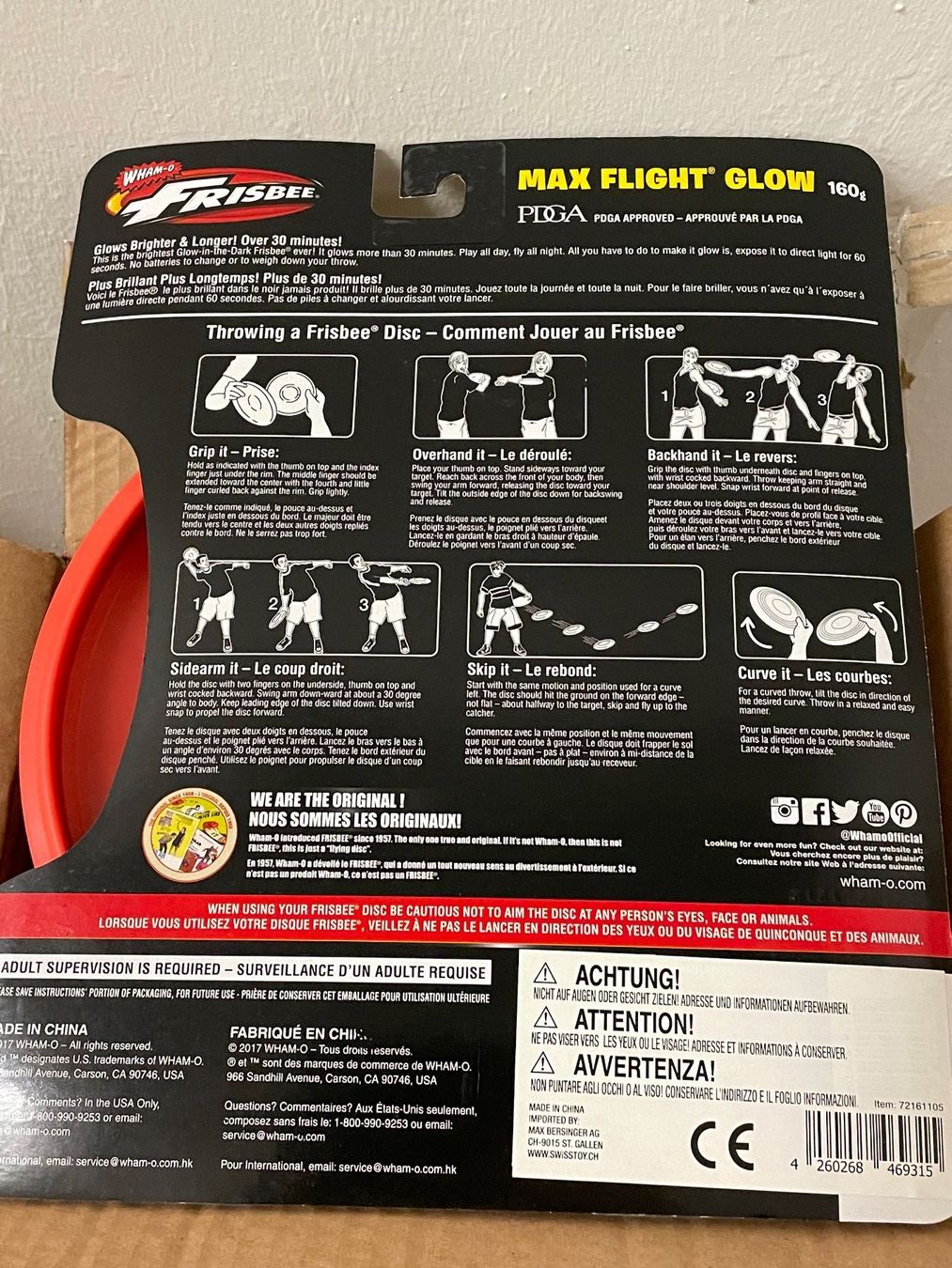 Spiele: Frisbee/Max Flight Glow/Grau/100 Meter/Neu/OVP – Neu und originalverpackt aus Volketswil von rubin74 1