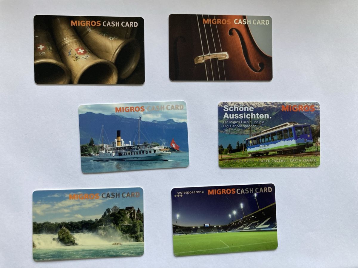 Cartoline: 6 Migros Geschenkkarten leer – Usato da Schüpfheim venduto da lenny25