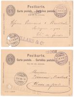 2 PK 1898 Regional Yverdon-Ste Croix + Stabstempel Ste CROIX