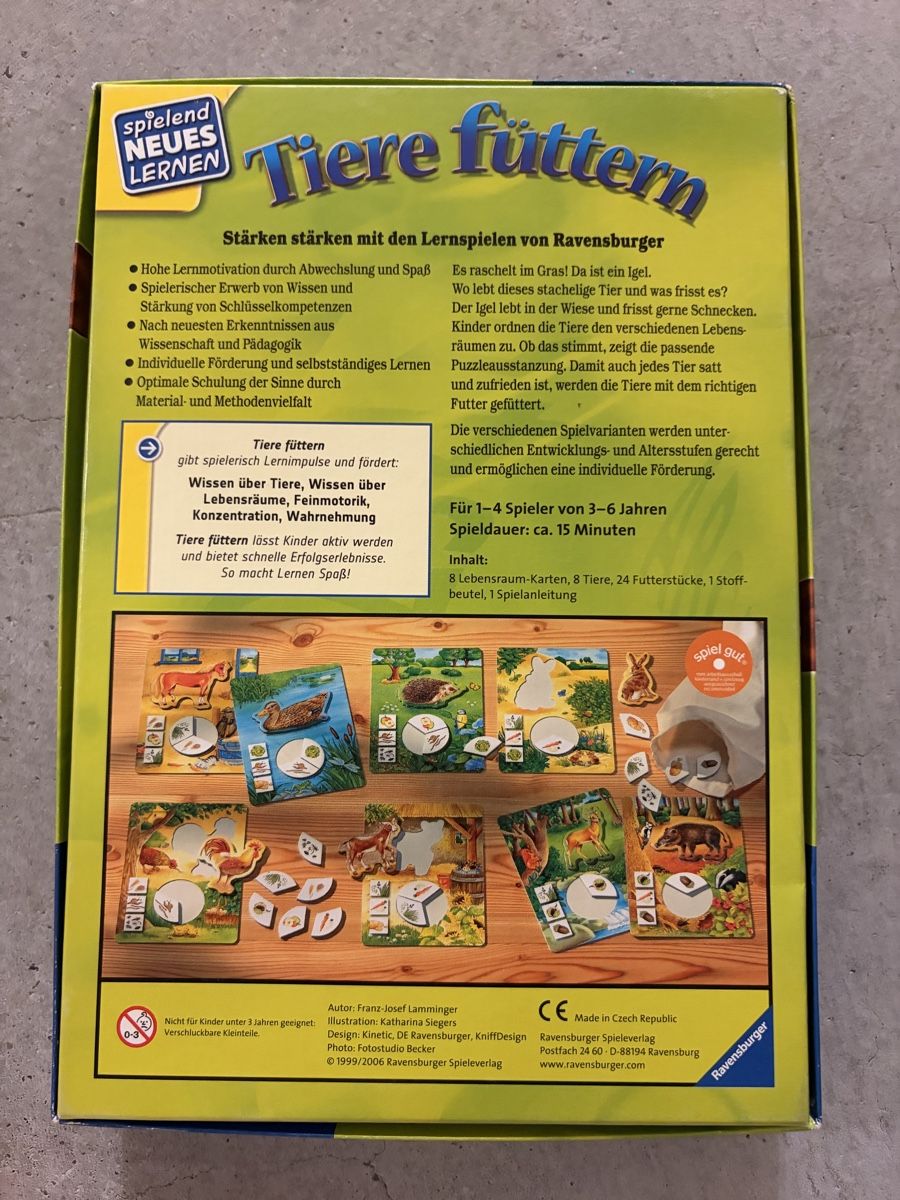 Ravensburger Spiele: Tiere füttern Lernspiel – Neu (gemäss Beschreibung) aus Zürich von Stingosaurus 1