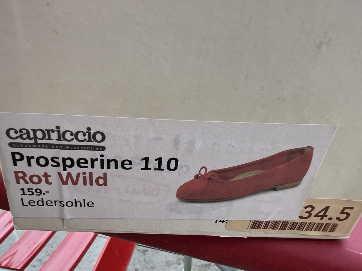 Scarpe da donna: Ballerina rot, 34.5 Marke Capriccio – Usato da Wolfwil venduto da Poulet60 4