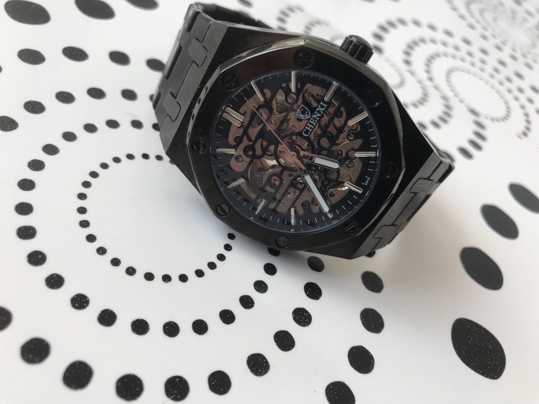 Orologi: AUTOMATIC WATCH - STYLE ROYAL OAK - BLACK - 42 MM - TOP !!! – Usato da Epalinges venduto da dream-watch 1