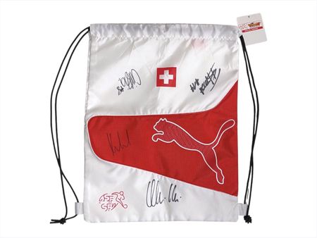 Puma Turnbeutel Schweizer Nati, signiert - Sammlerstück!