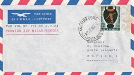 Erster Jetflug Swissair Mailand - Zürich 1964 (nur 50 Stk.)