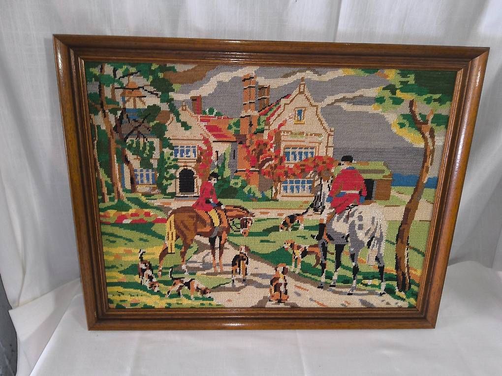 Dipinti: [Brocante] Tableau canevas "Scène vénerie" – Usato da Lausanne venduto da ber_qk5j