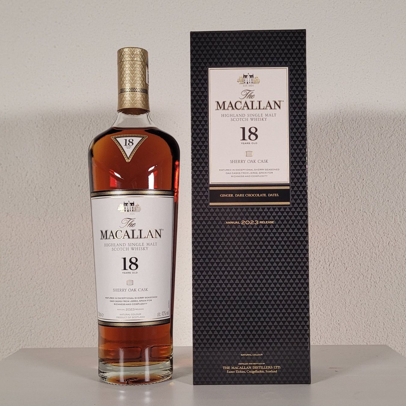 Macallan Bevande alcoliche: Macallan 18 YO Sherry 2023 - Top Kondition! – Nuovo e nell'imballaggio originale da Emmetten venduto da lennart.andreas