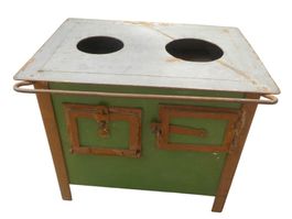 Puppenherd Metall um 1900