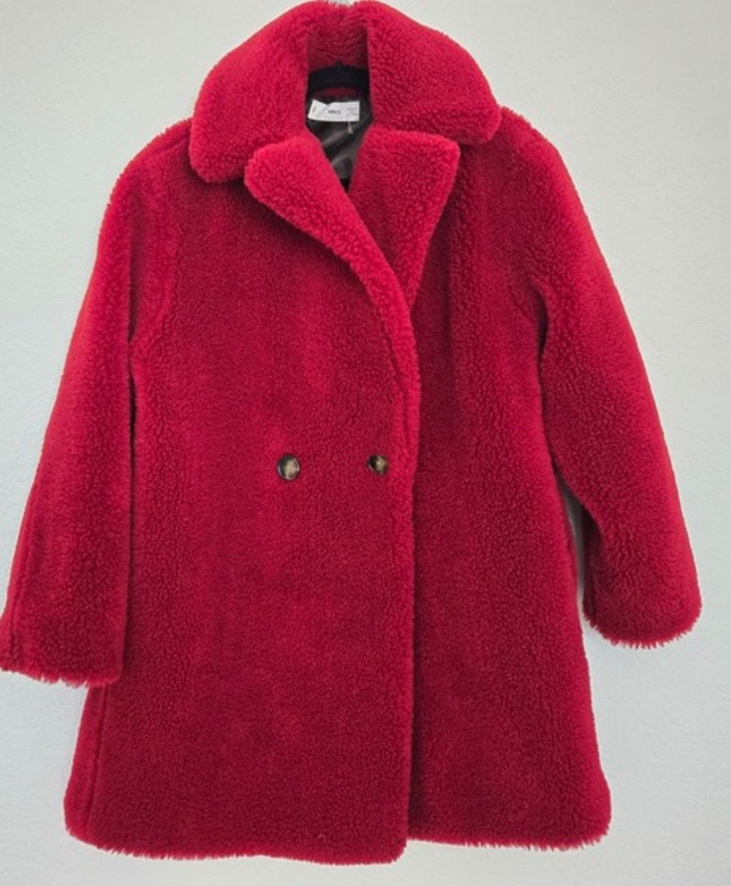Mango Cappotti: MNG Mango Red Teddy Bear Plush Coat Jacket, M, neu! – Nuovo (secondo la descrizione) da Wangen b. Olten venduto da VeraHa