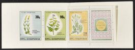ALBANIEN, SELTENES MARKENHEFTCHEN, BLUMEN 1988 **!
