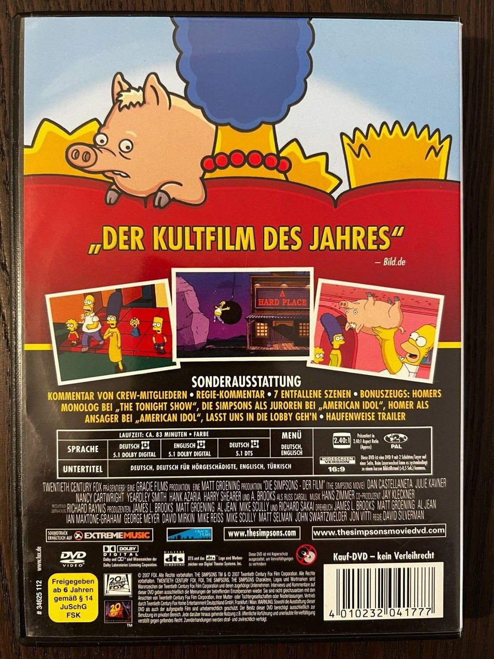 Tutti i DVDs: Die Simpsons - Der Film – Usato da Zürich venduto da FilmFreunde 1