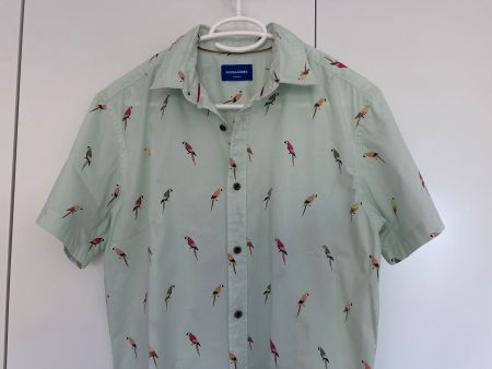 Herren kurzarm Hemd mint mit Muster von Jack&Jones Gr. L