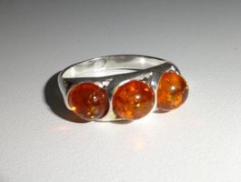 ECHT! * Bernstein RING 925 Silber