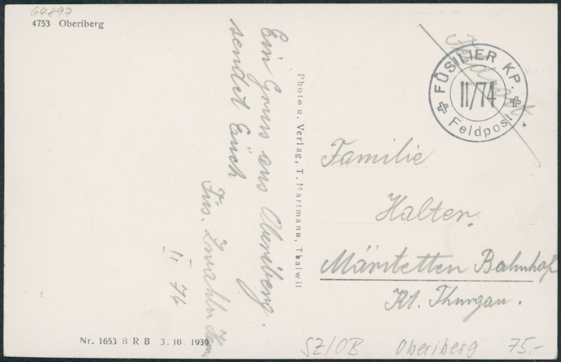 Cartes postales: SZ Oberiberg – D'occasion à Schindellegi par dormay 1