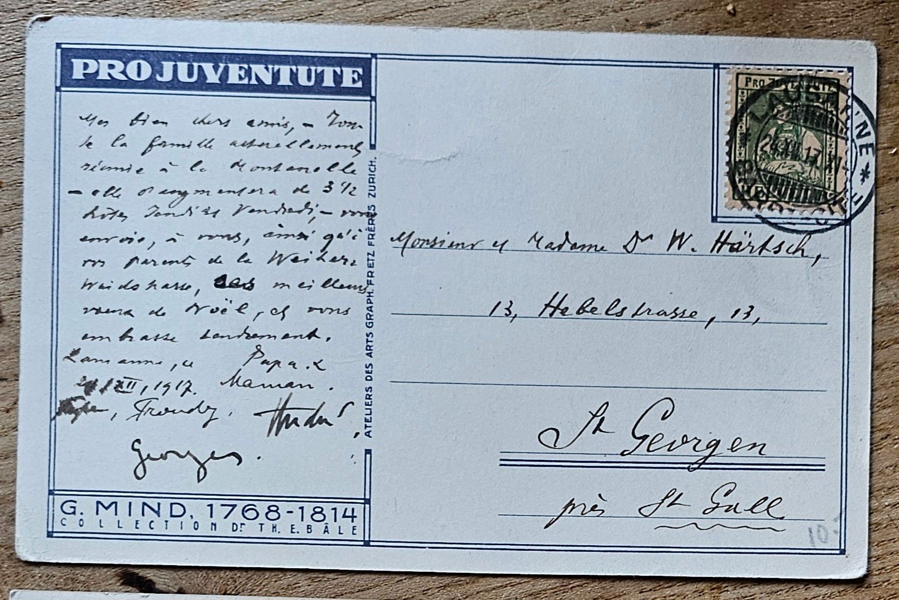 Tutti i francobolli: Pro Juventute Karte, 1917 – Usato da Les Valettes venduto da Nuba1 1