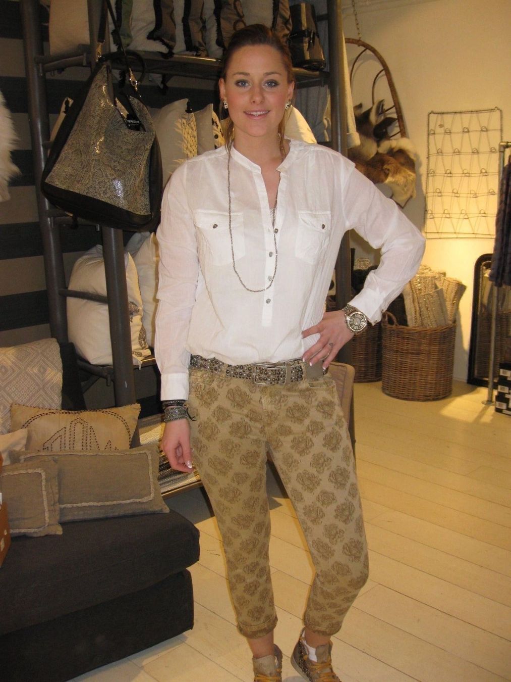 Mos mosh Hosen: Mos Mosh Jacquard Hose, beige-sand – Neu (gemäss Beschreibung) aus Kreuzlingen von shopaholicatheart_3