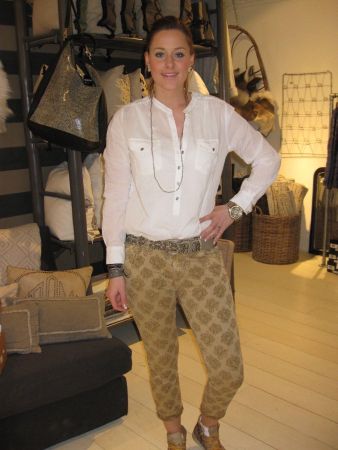 Mos Mosh Jacquard Hose, beige-sand