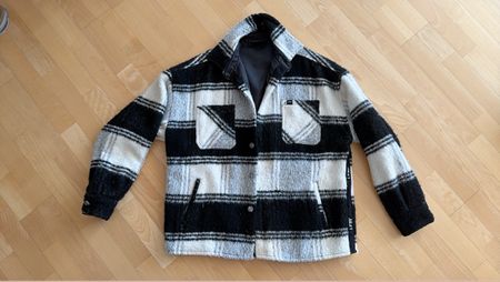 LFDY Hemdjacke kariert schwarz weiss  Gr. M