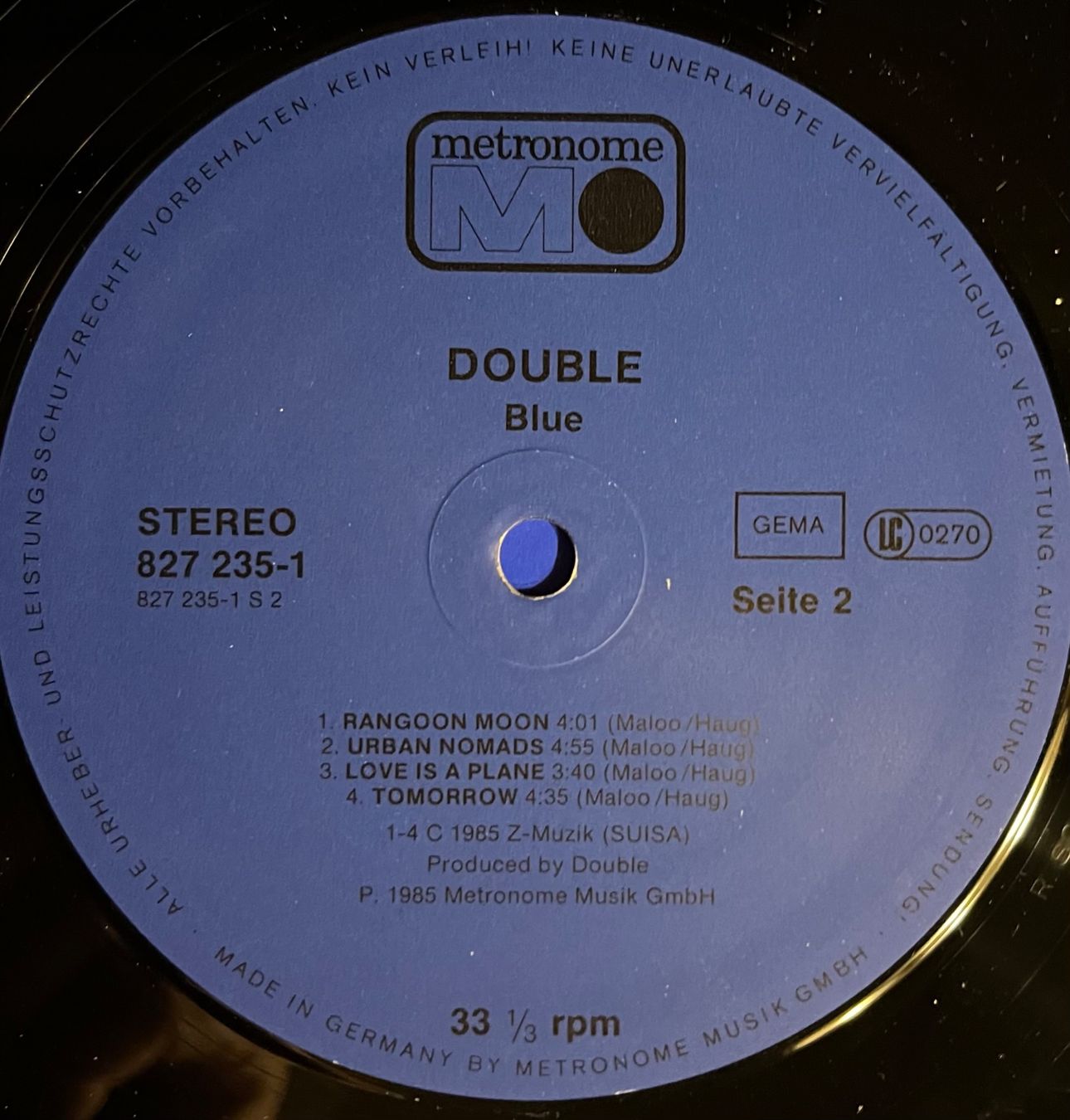 Vinyles: DOUBLE - BLUE - 33 Tours – D'occasion à Bussigny par vinyl-pas-cher 3