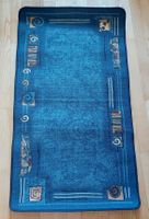 Neuer blauer Teppich, 67x120cm Polyamid