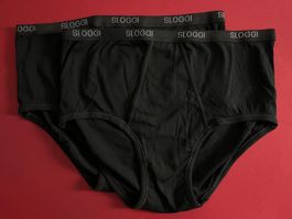 SLOGGI, Slips Men Basic Maxi, Grösse XXXL, Schwarz,  2 Stück