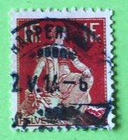 Helvetia mit Schwert  mit Stempel    