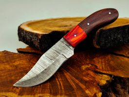 Geprüft! 1A Knife Faltenstahl DAMASCUS Damast Jagd Messer
