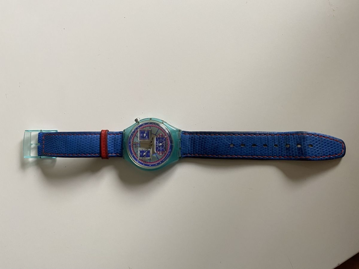 Swatch Uhren: Swatch Uhr Echo Deco SCN112 – Gebraucht aus Castasegna von duck007