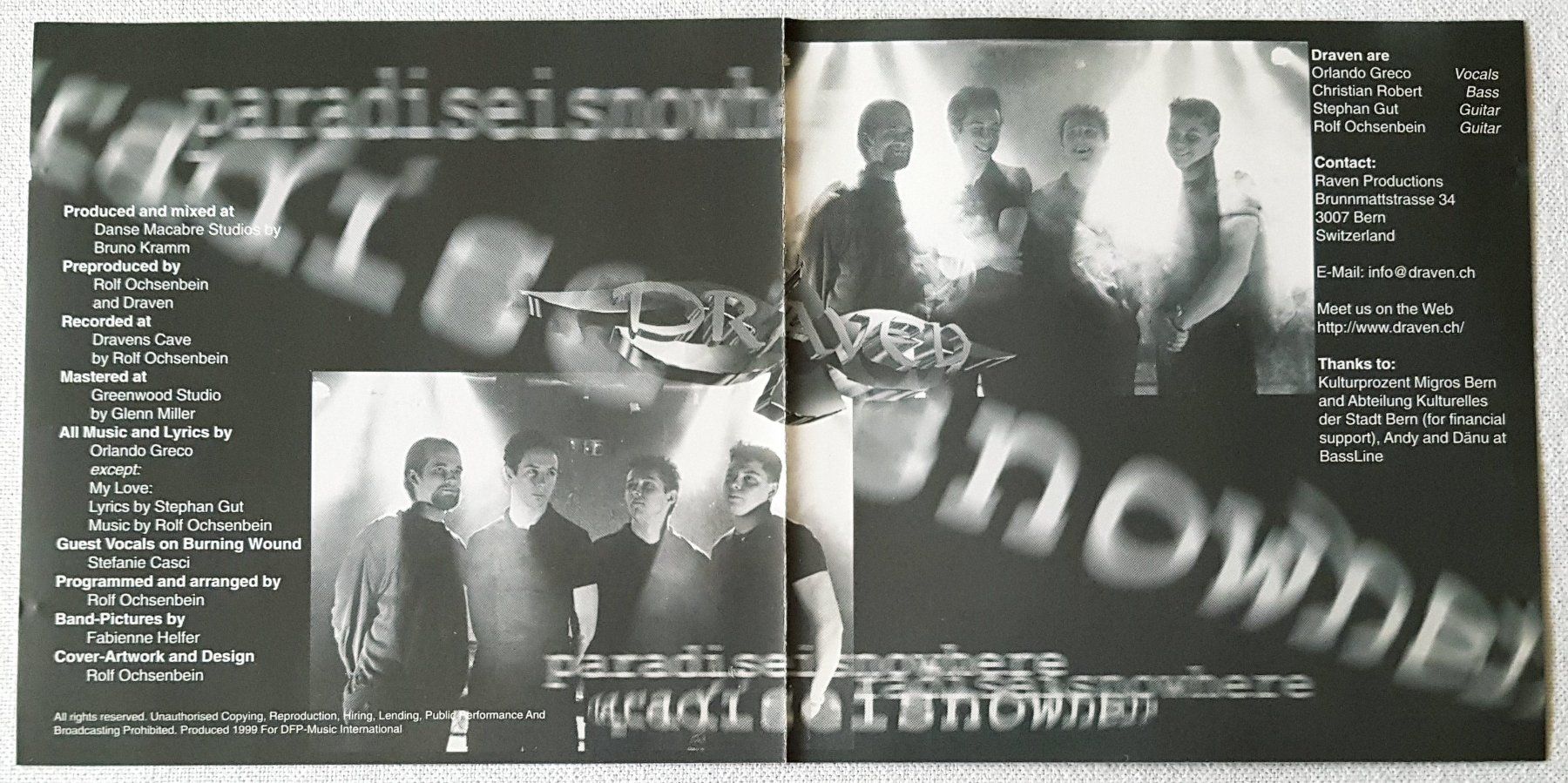 CD: Draven – Paradise Is Nowhere - CD - 1999 - First Press – Usato da Uster venduto da Zardodel 5