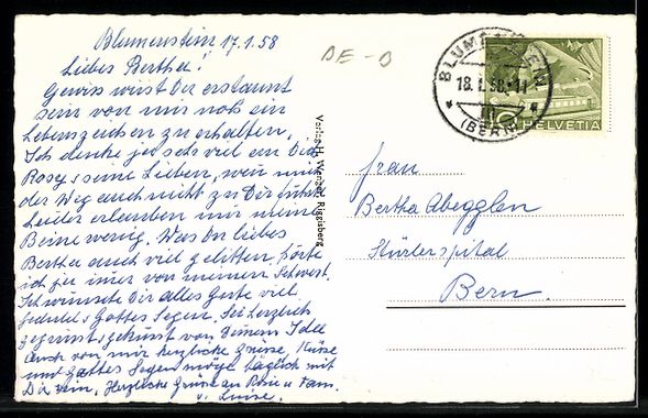 Cartoline postali: AK Blumenstein, Kirche und Fallbach – Usato da Berlin venduto da bartko-reher 1
